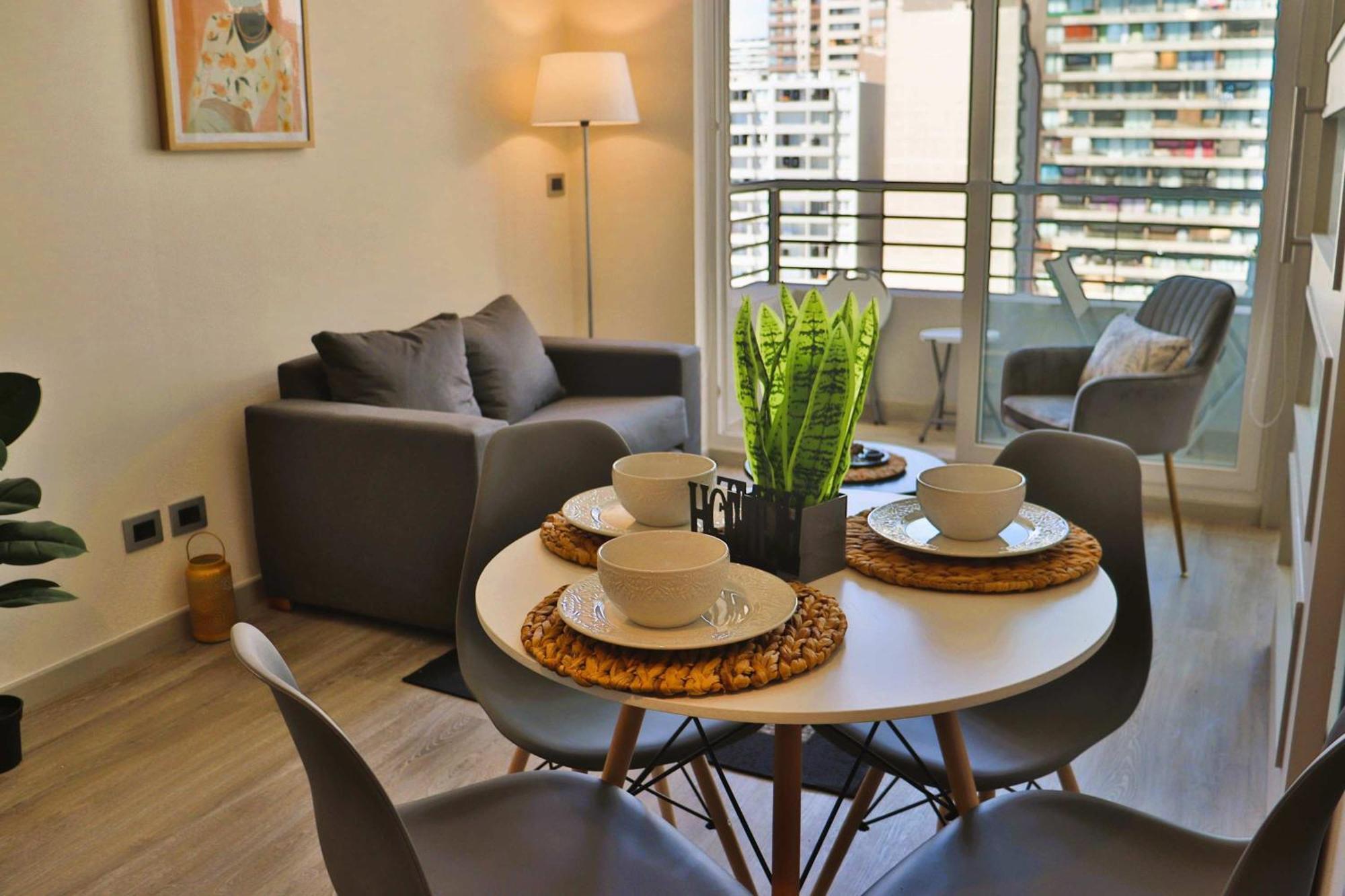 Apartamento Hom I Depto 1d1b Cercano Al Metro Santa Isabelstgo Santiago